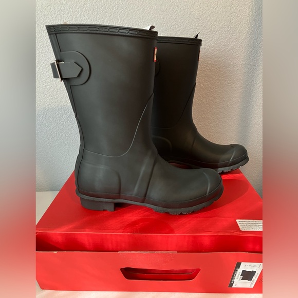 New! Hunter Classic Black Rain Snow Winter Boots Size 6 - Picture 6 of 9